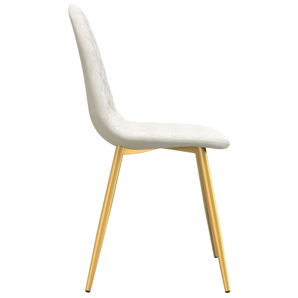 spisebordsstole 6 stk. velour cremehvid