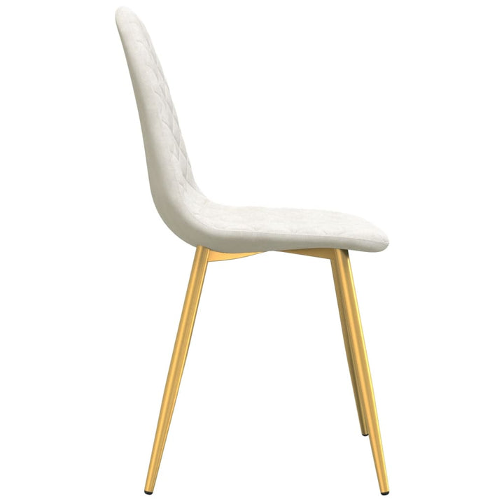 spisebordsstole 6 stk. velour cremehvid