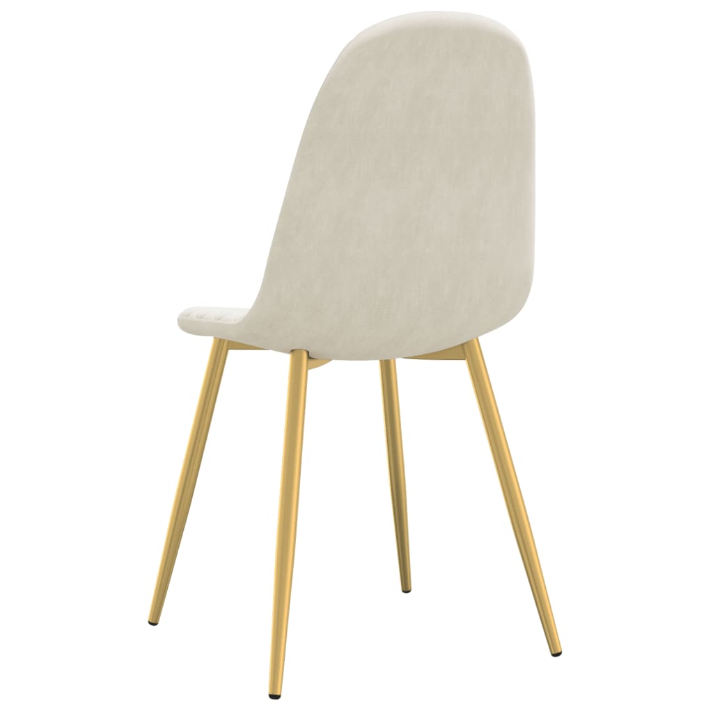 spisebordsstole 6 stk. velour cremehvid
