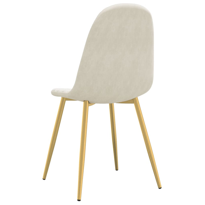 spisebordsstole 6 stk. velour cremehvid
