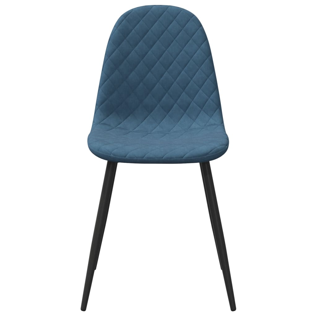 spisebordsstole 6 stk. velour blå