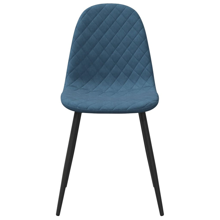 spisebordsstole 6 stk. velour blå