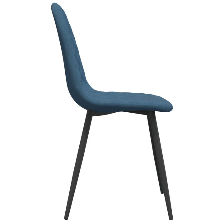 spisebordsstole 6 stk. velour blå
