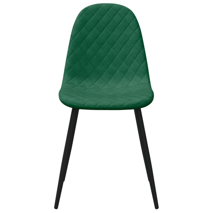 spisebordsstole 6 stk. velour mørkegrøn