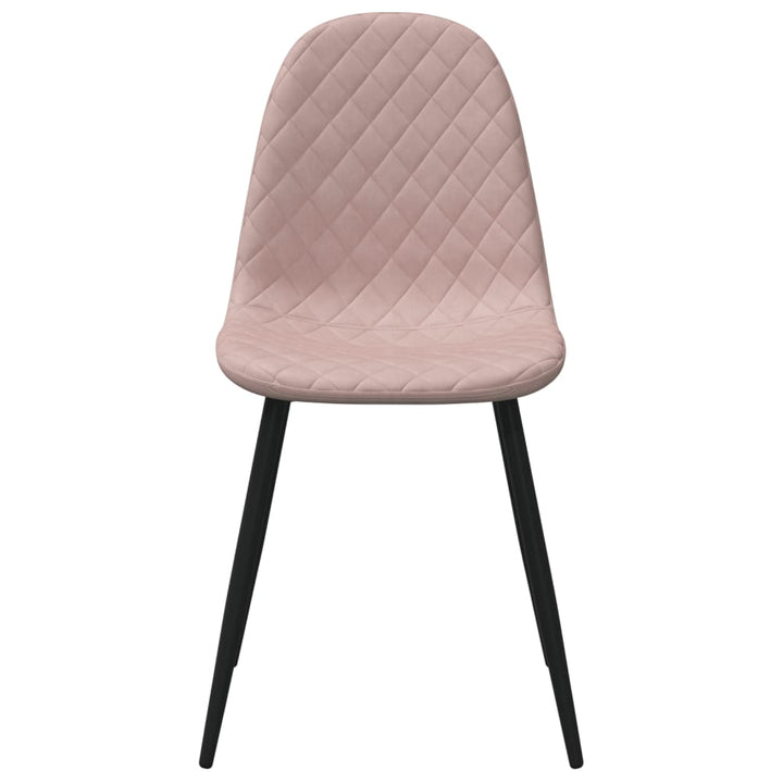 spisebordsstole 6 stk. velour lyserød
