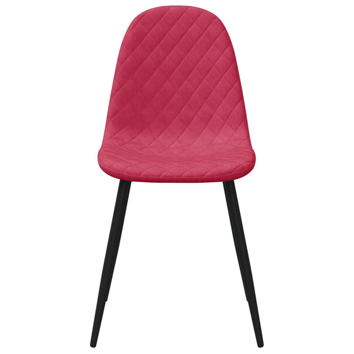 spisebordsstole 6 stk. velour vinrød