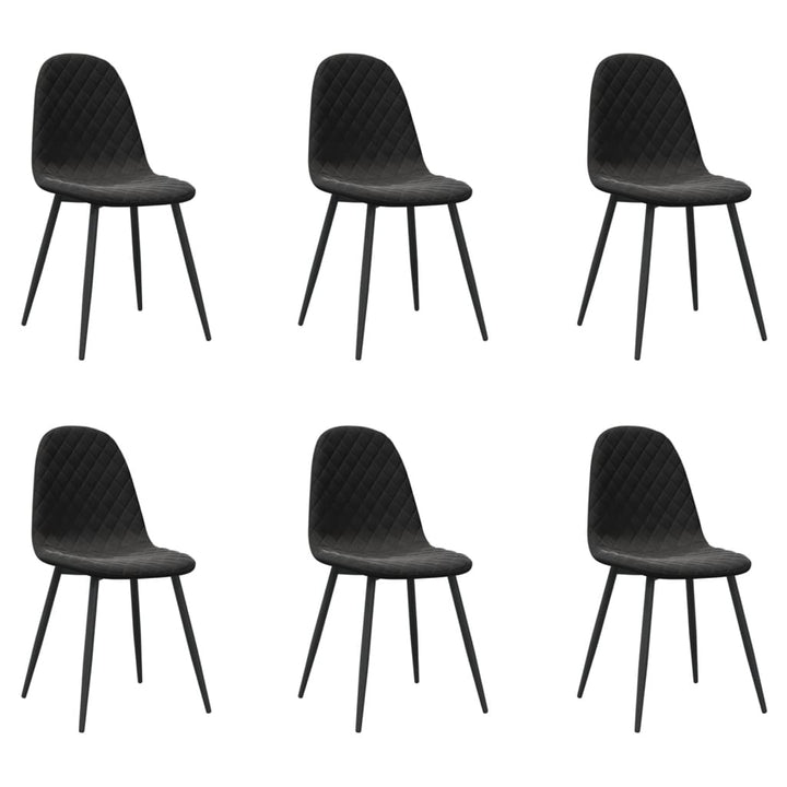 spisebordsstole 6 stk. velour sort