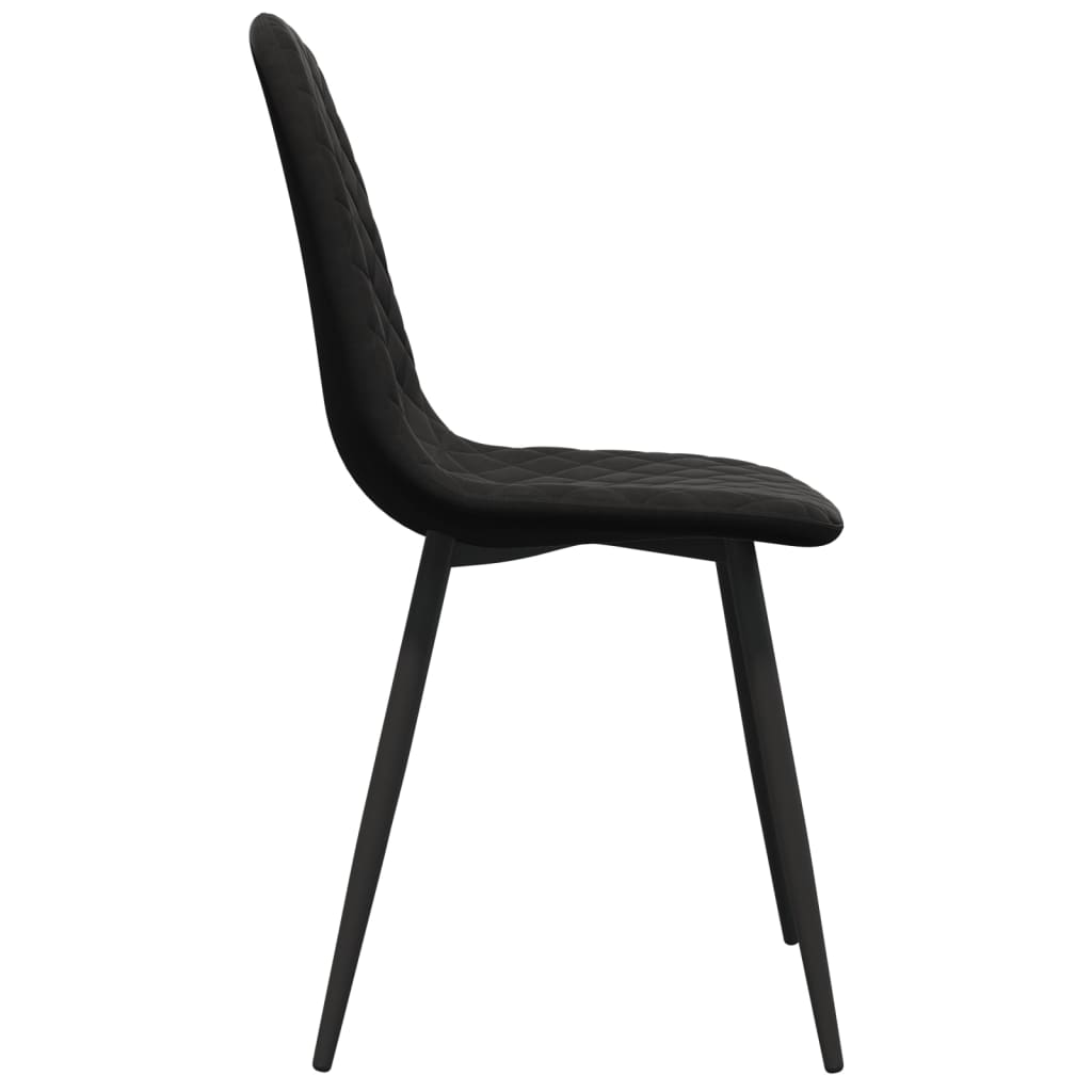 spisebordsstole 6 stk. velour sort
