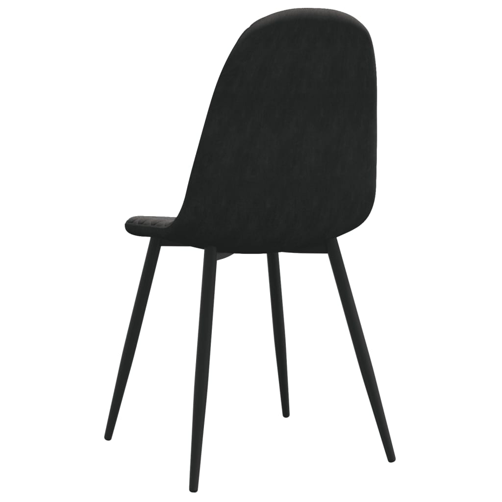 spisebordsstole 6 stk. velour sort