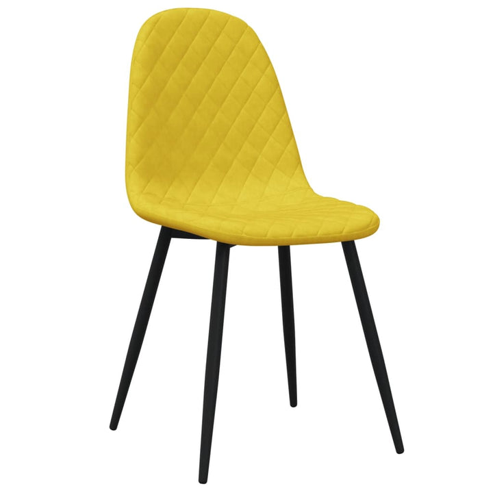 spisebordsstole 6 stk. velour sennepsgul