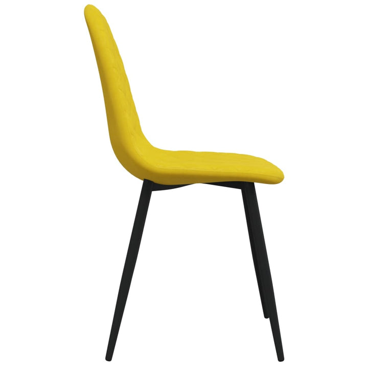 spisebordsstole 6 stk. velour sennepsgul