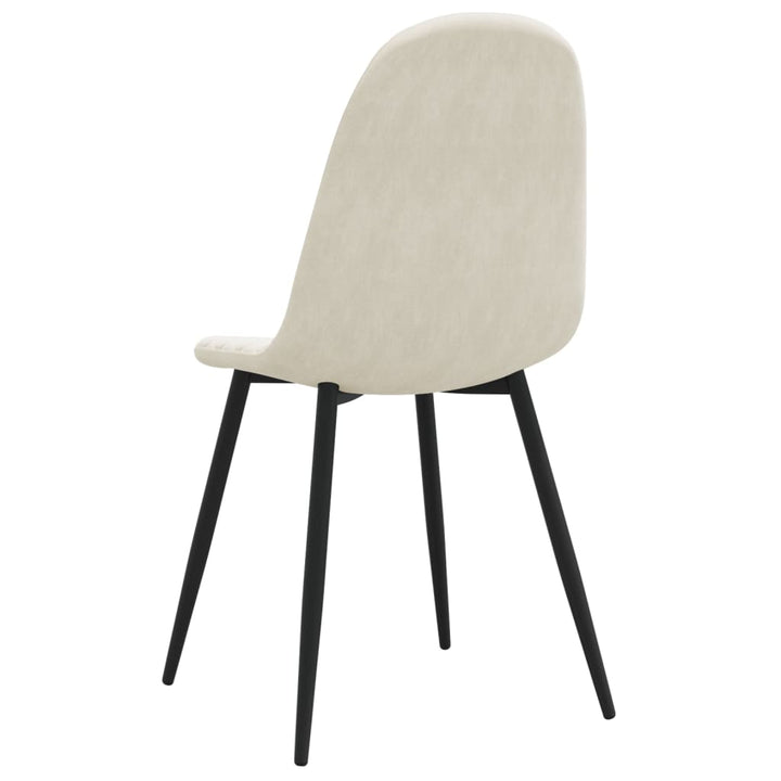 spisebordsstole 6 stk. velour cremehvid