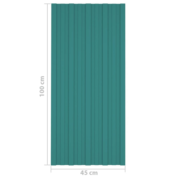 tagplader 36 stk. 100x45 cm galvaniseret stål grøn