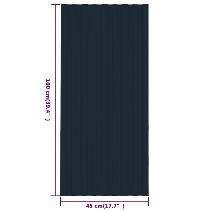 tagplader 36 stk. 100x45 cm galvaniseret stål antracitgrå