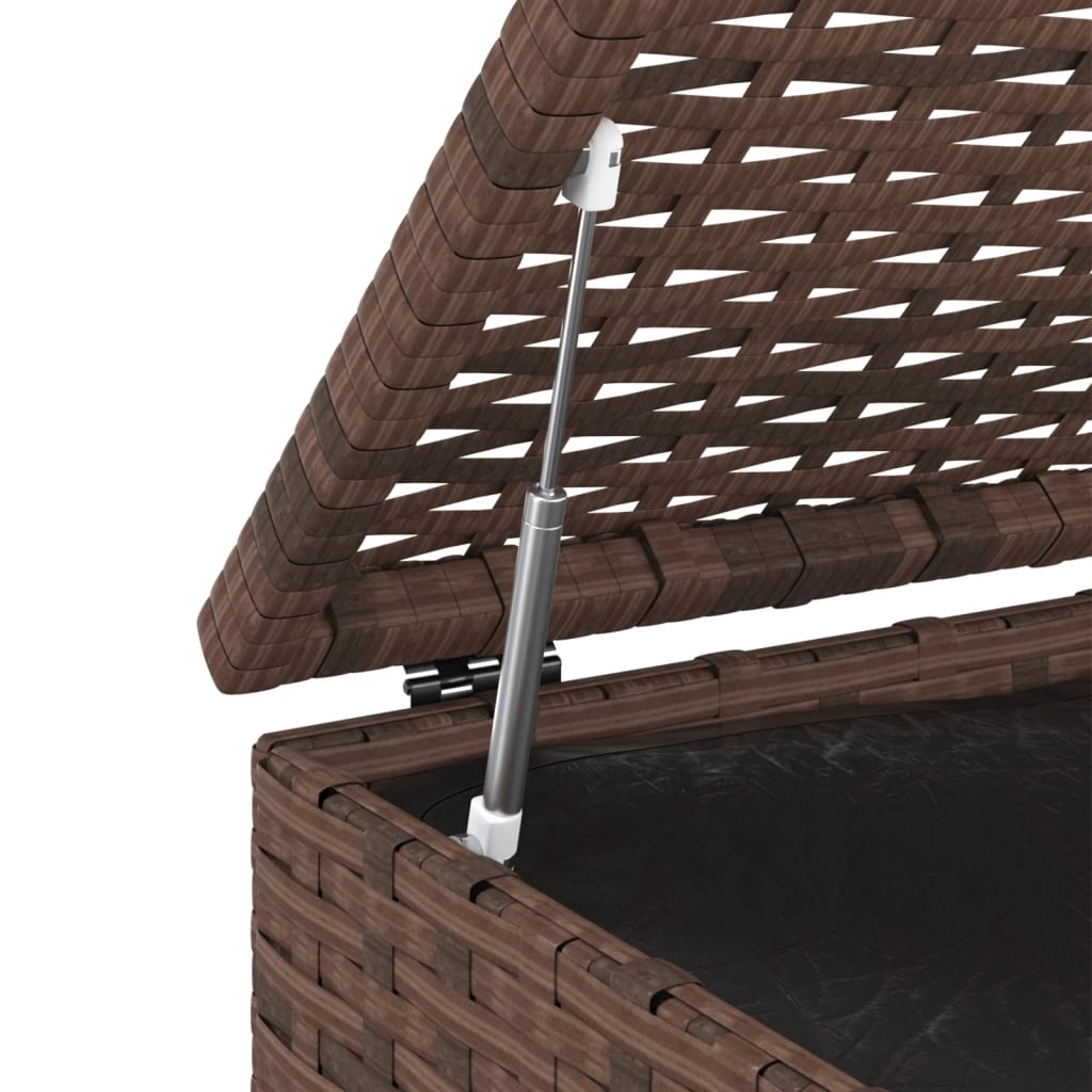 hyndeboks 100x49x103,5 cm polyrattan brun