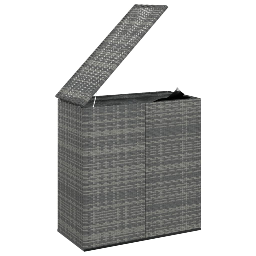 hyndeboks 100x49x103,5 cm polyrattan grå