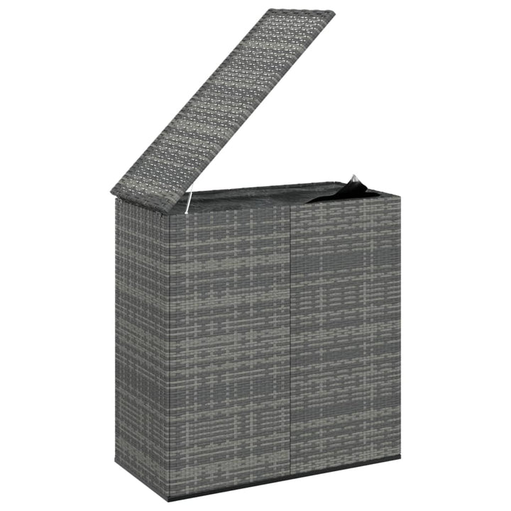 hyndeboks 100x49x103,5 cm polyrattan grå
