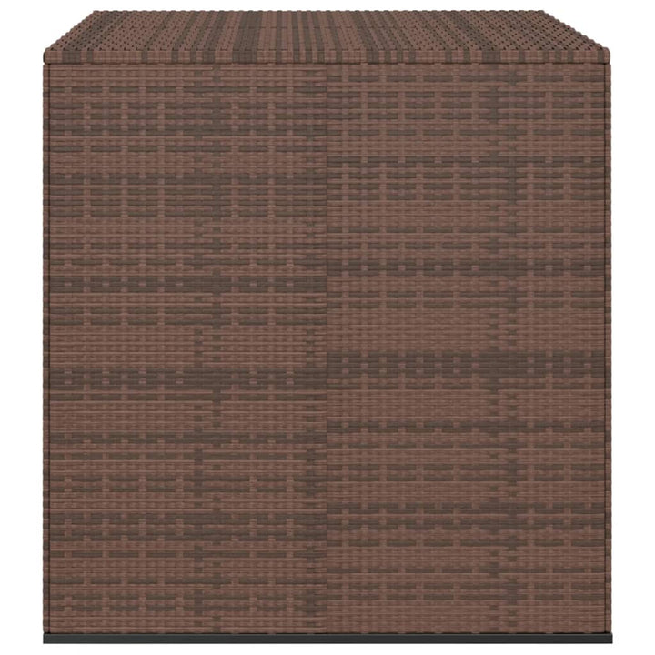 hyndeboks 100x97,5x104 cm polyrattan brun