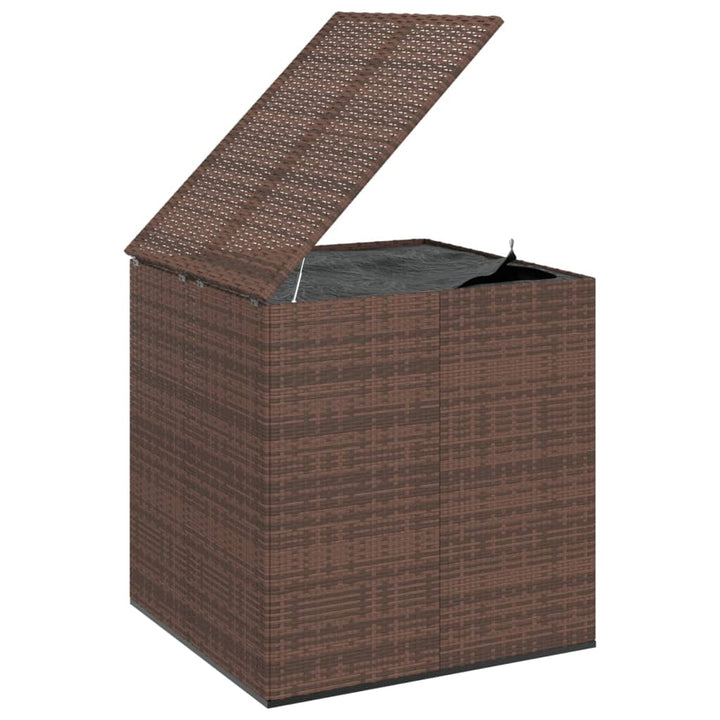 hyndeboks 100x97,5x104 cm polyrattan brun