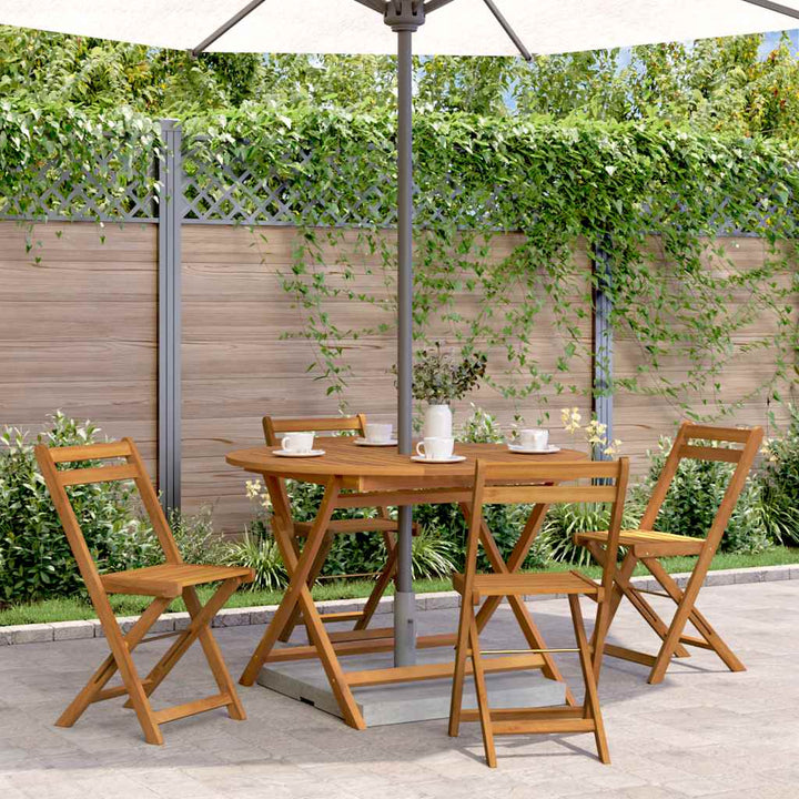 foldbart havebord 110 cm massivt akacietræ