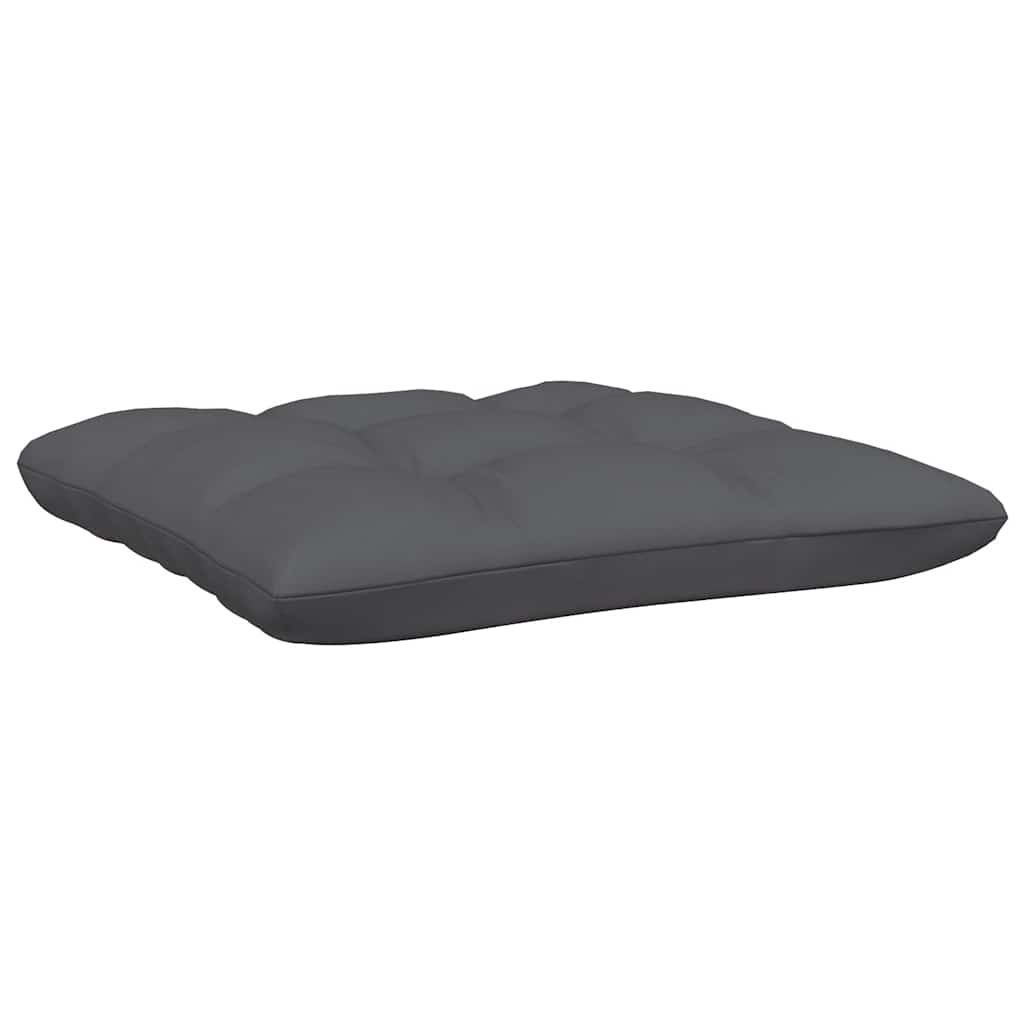 2-personers havesofa med hynder massivt fyrretræ sort