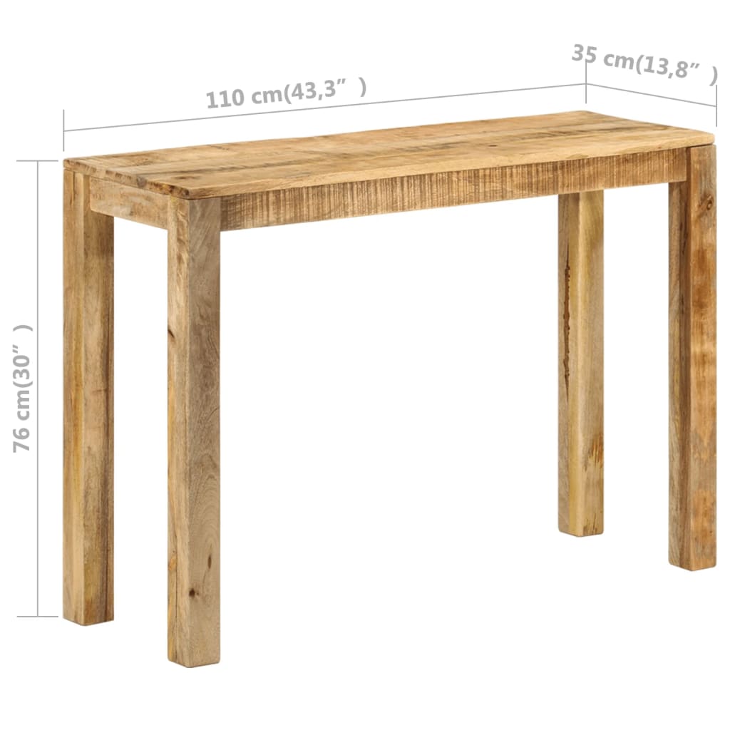 konsolbord 110x35x76 cm ru mangotræ