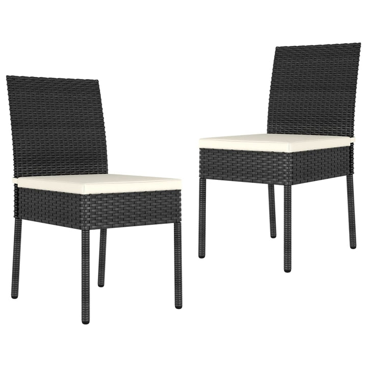 havestole 2 stk. polyrattan sort