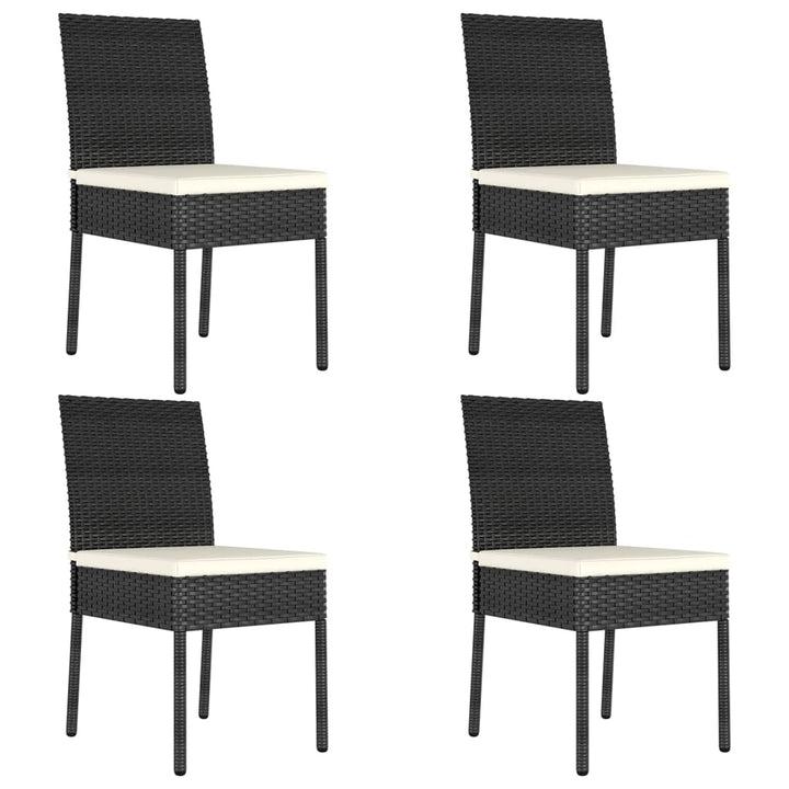 havestole 4 stk. polyrattan sort