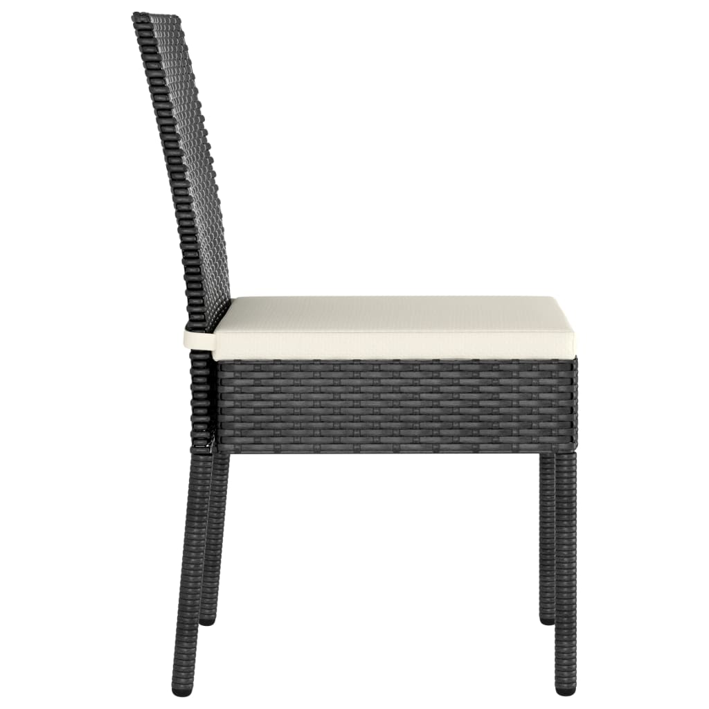 havestole 4 stk. polyrattan sort