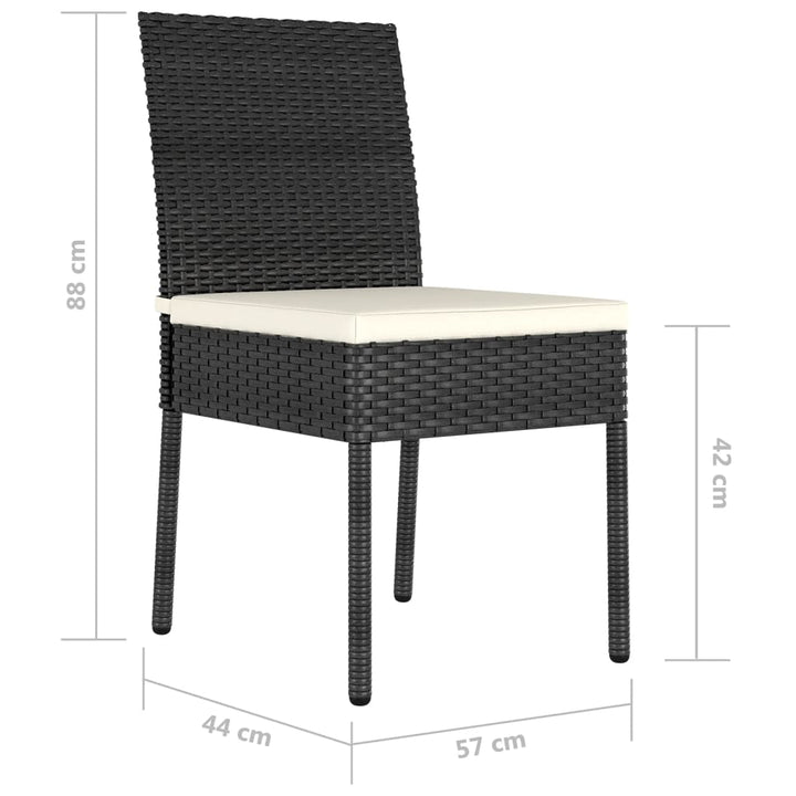 havestole 4 stk. polyrattan sort