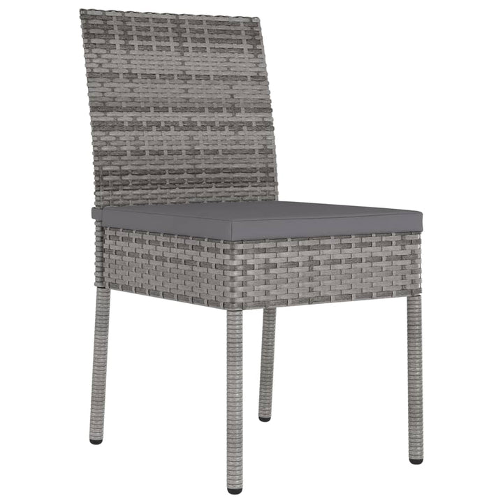 havestole 2 stk. polyrattan grå