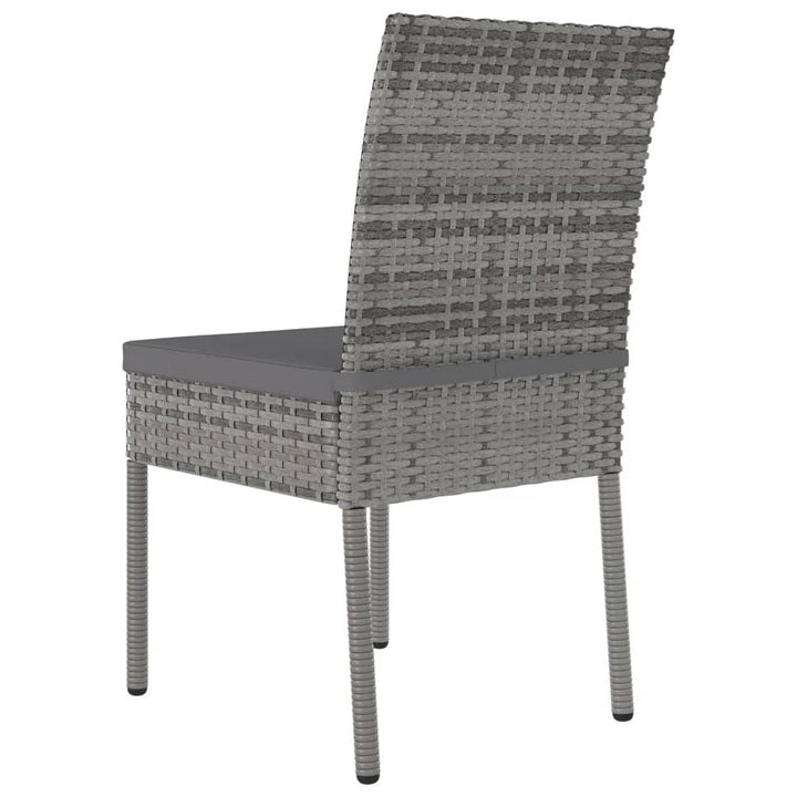 havestole 2 stk. polyrattan grå