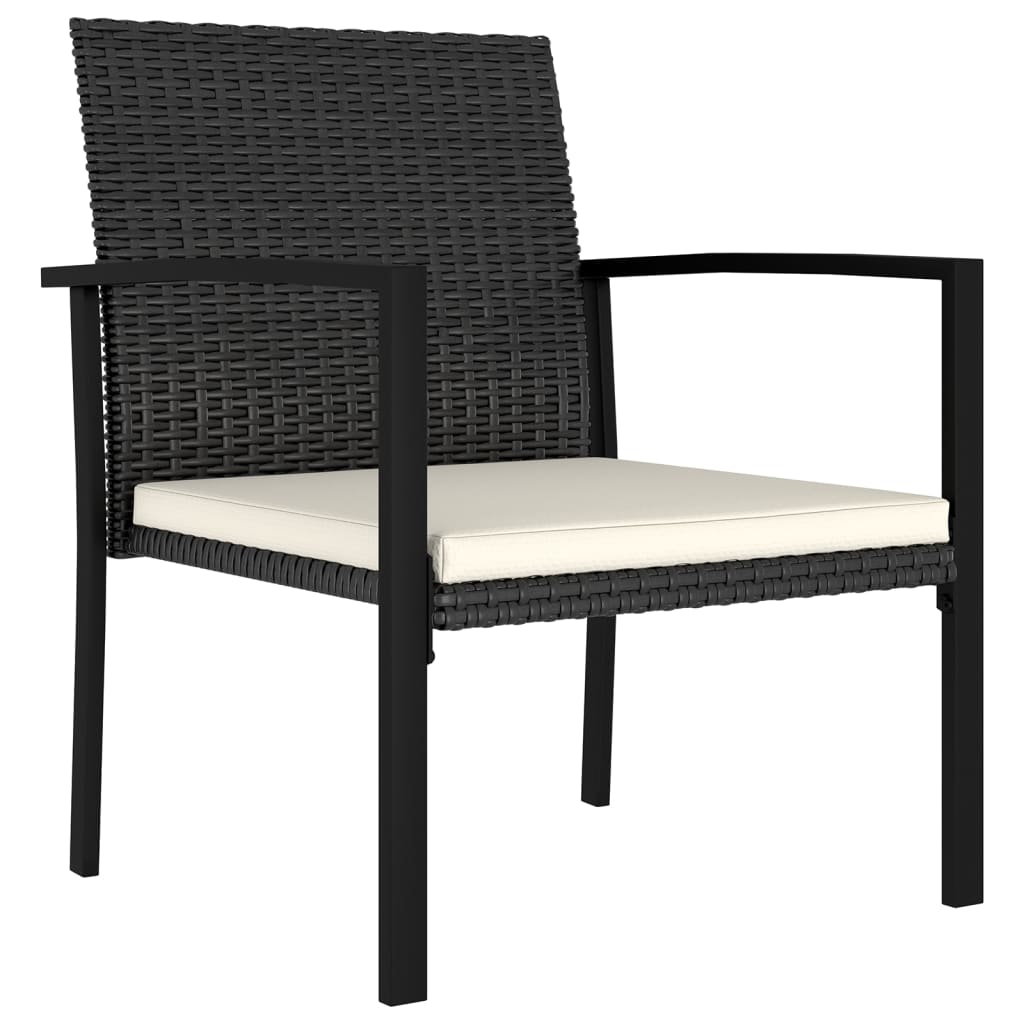 havestole 2 stk. polyrattan sort