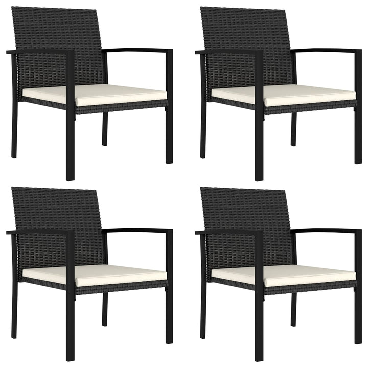 havestole 4 stk. polyrattan sort