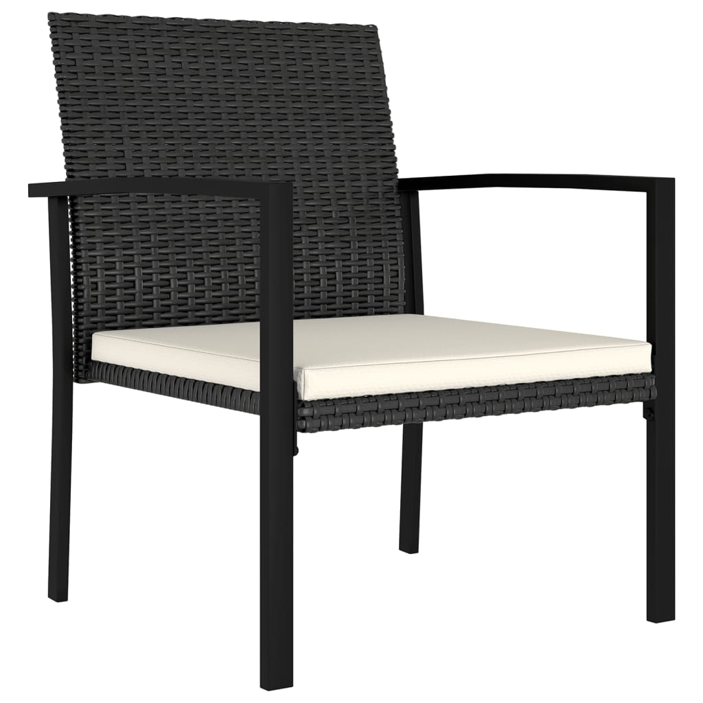 havestole 4 stk. polyrattan sort