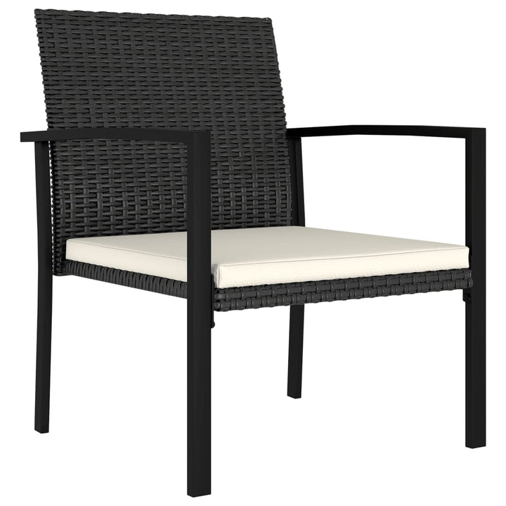 havestole 4 stk. polyrattan sort