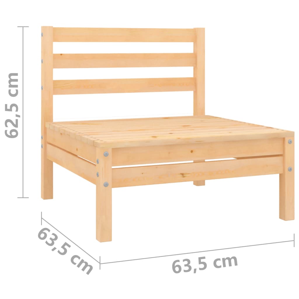 2-personers havesofa massivt fyrretræ