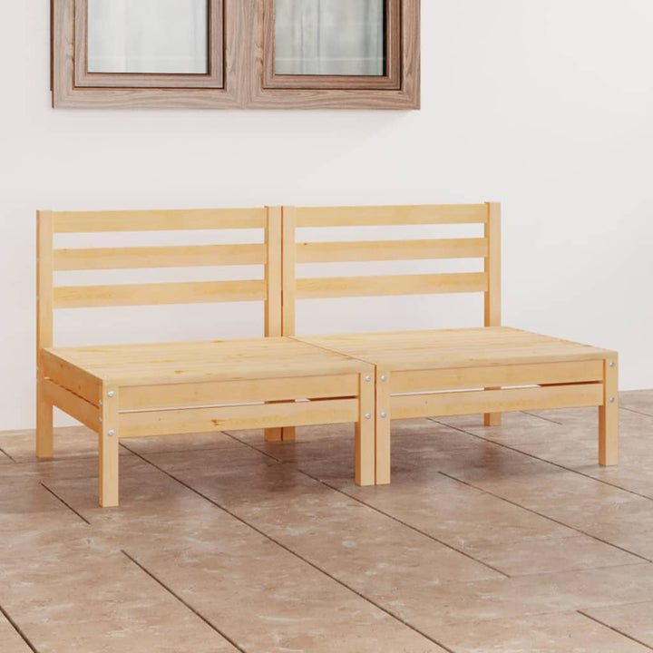2-personers havesofa massivt fyrretræ