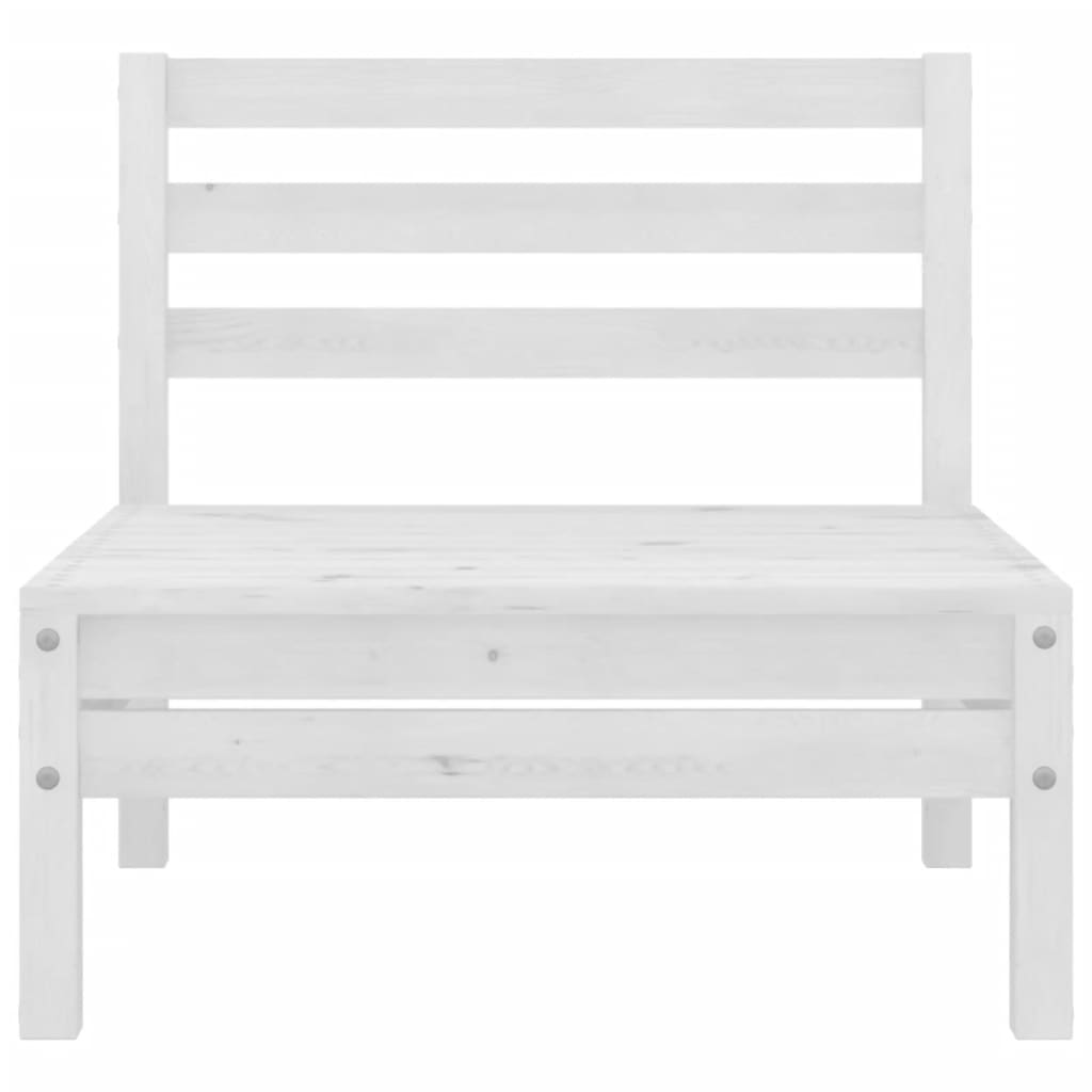 2-personers havesofa massivt fyrretræ hvid