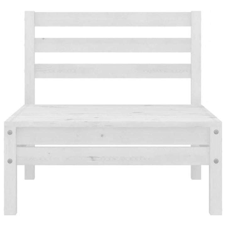 2-personers havesofa massivt fyrretræ hvid