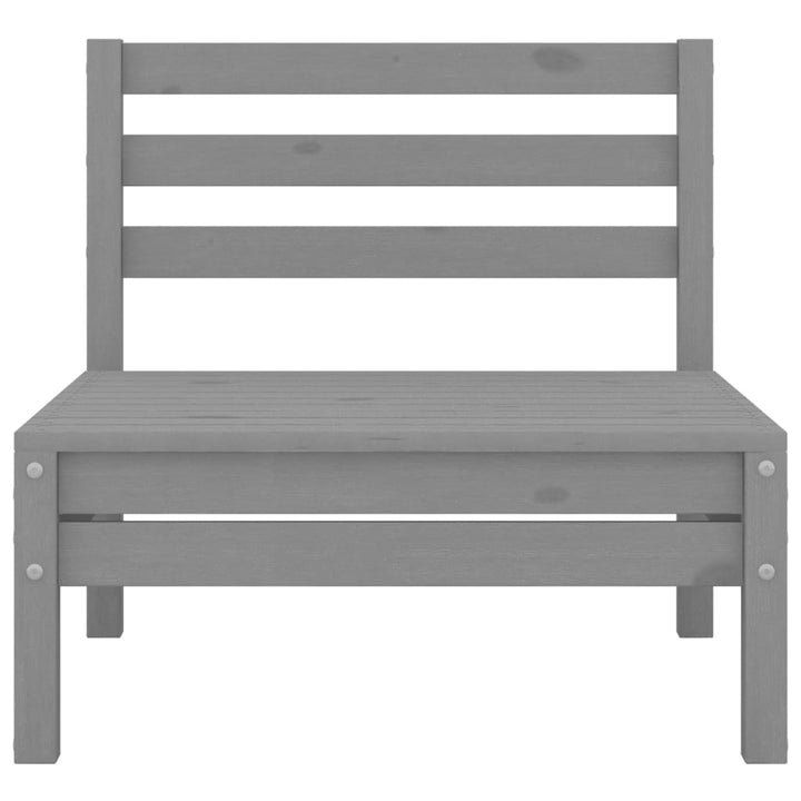 2-personers havesofa massivt fyrretræ grå