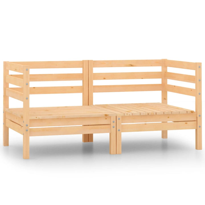 2-personers havesofa massivt fyrretræ