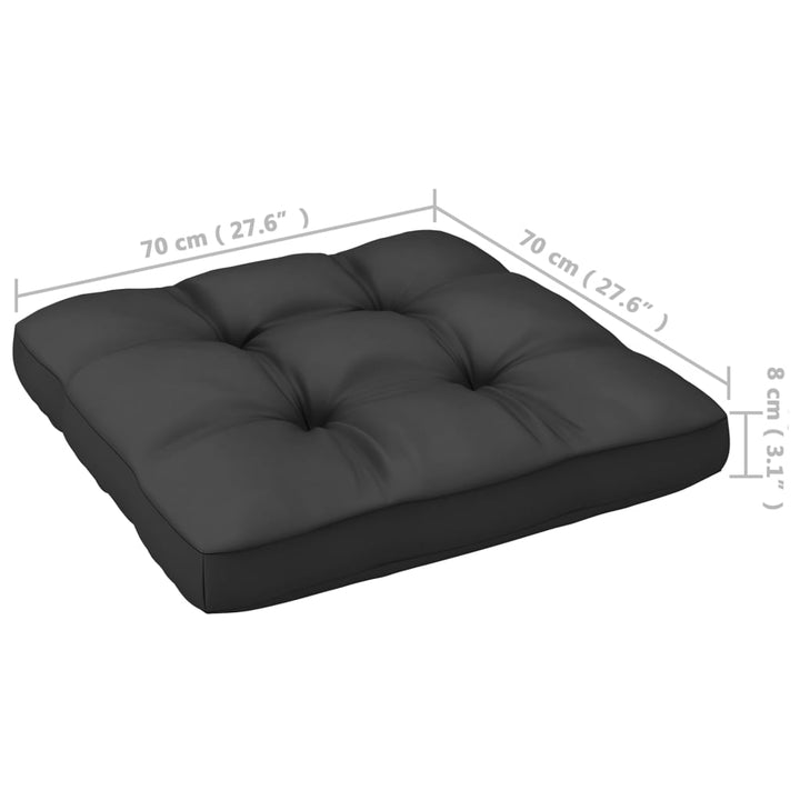 hjørnemodul til havesofa med hynder 2 stk. massivt fyrretræ