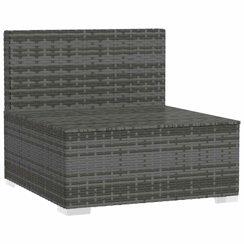 midtersæde til havesofa med hynder polyrattan grå
