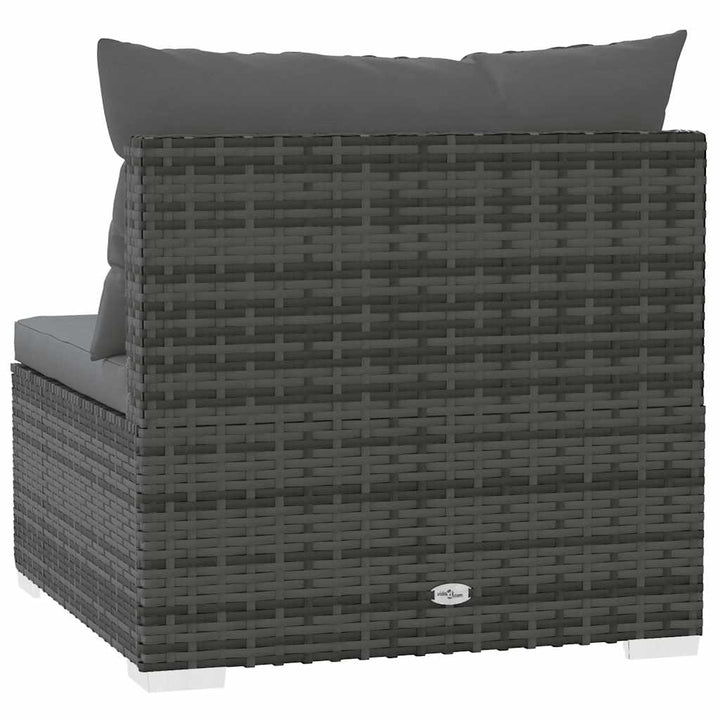 midtersæde til havesofa med hynder polyrattan grå