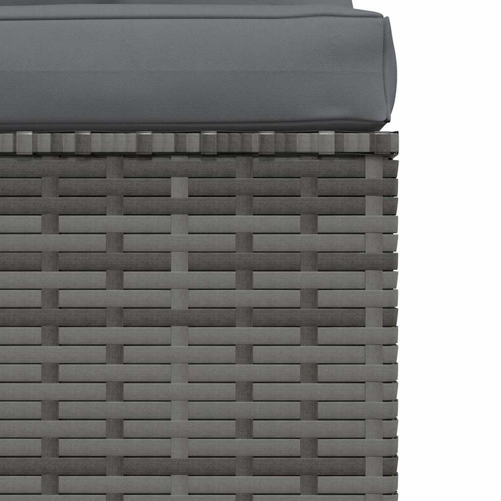 midtersæde til havesofa med hynder polyrattan grå