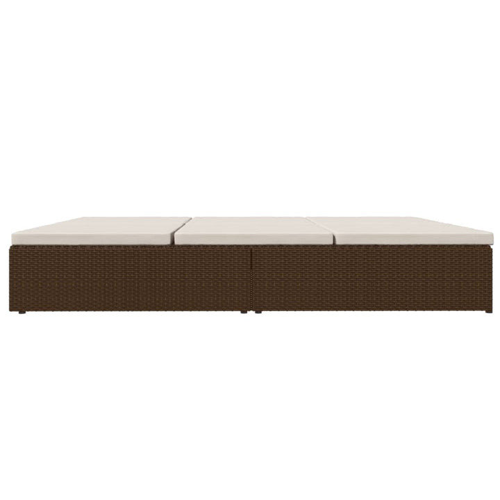 fleksibel soleng med hynder polyrattan brun