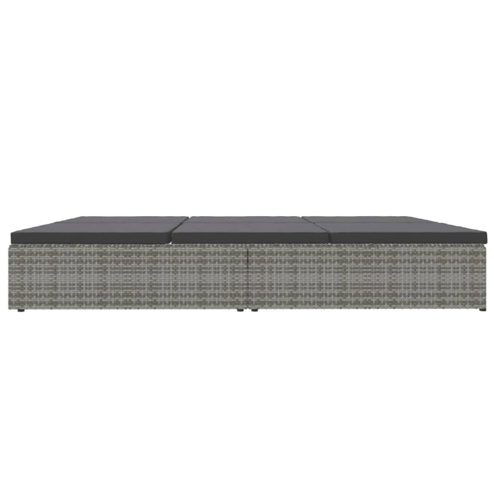 solseng med hynder polyrattan mørkegrå