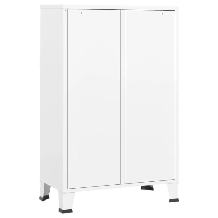 industrielt klædeskab 67x35x107 cm stål hvid
