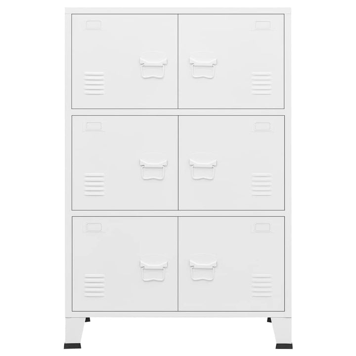 industrielt opbevaringsskab 75x40x115 cm stål hvid
